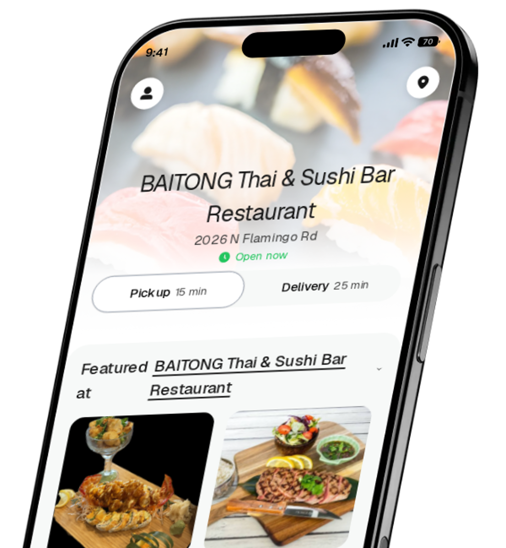 BAITONG Thai & Sushi Bar Restaurant app preview
