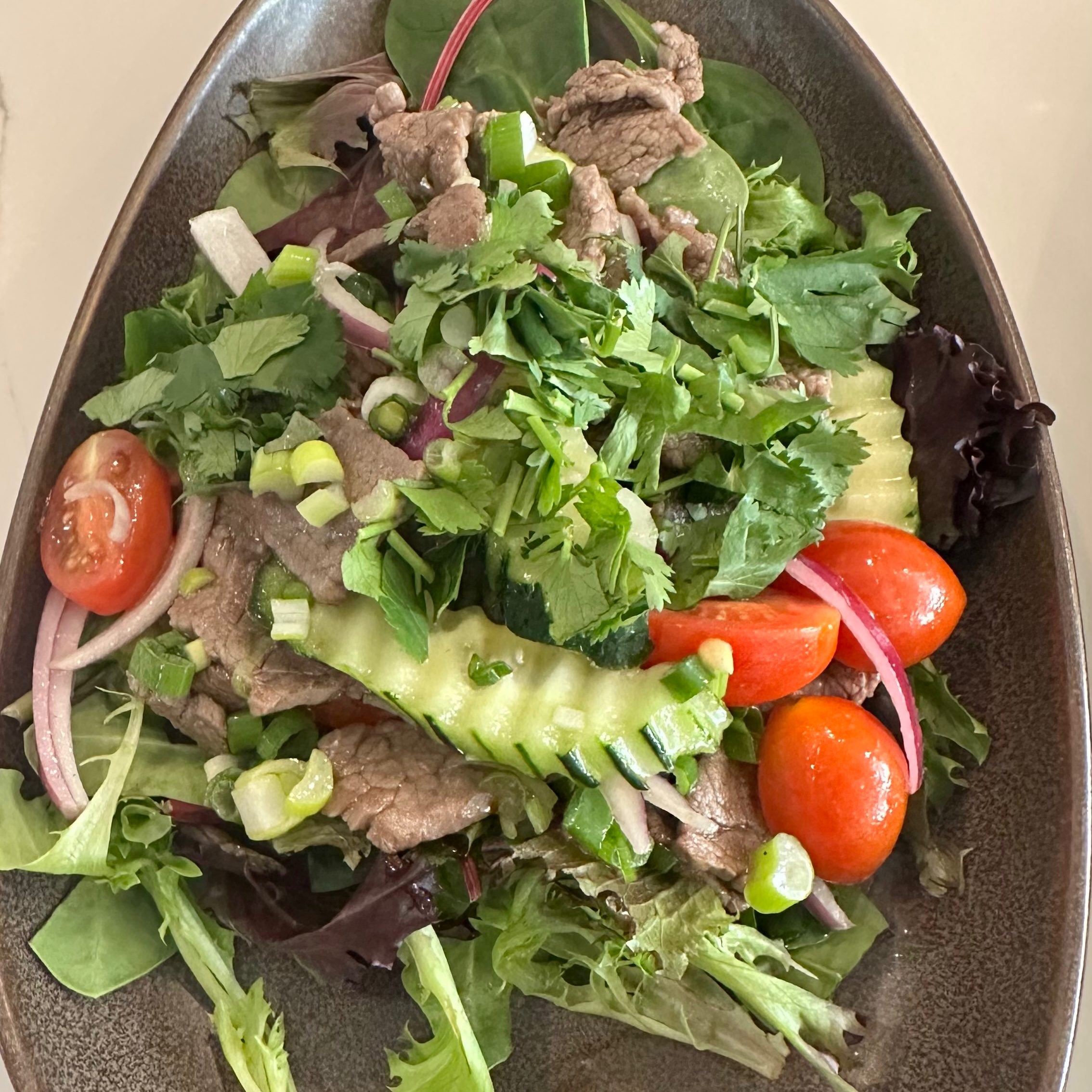 Spicy Beef Salad.