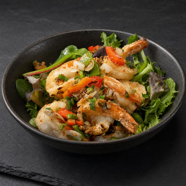 Salt and Pepper Garlic Shrimp.