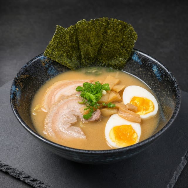 Tonkotsu Pork Ramen Soup.